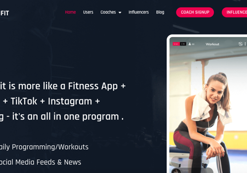 Fitness Platform Connecting Users and Influencers